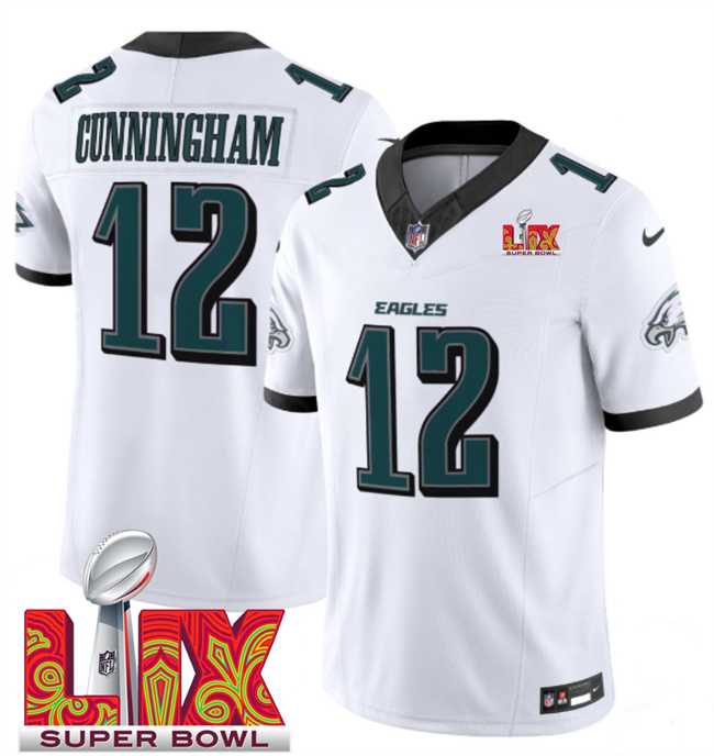 Men & Women & Youth Philadelphia Eagles #12 Randall Cunningham White 2025 Super Bowl LIX Patch New F.U.S.E. Vapor Limited Stitched Jersey,We sell and wholesale Men & Women & Youth Philadelphia Eagles #12 Randall Cunningham White 2025 Super Bowl LIX Patch New F.U.S.E. Vapor Limited Stitched Jersey on line form chian!